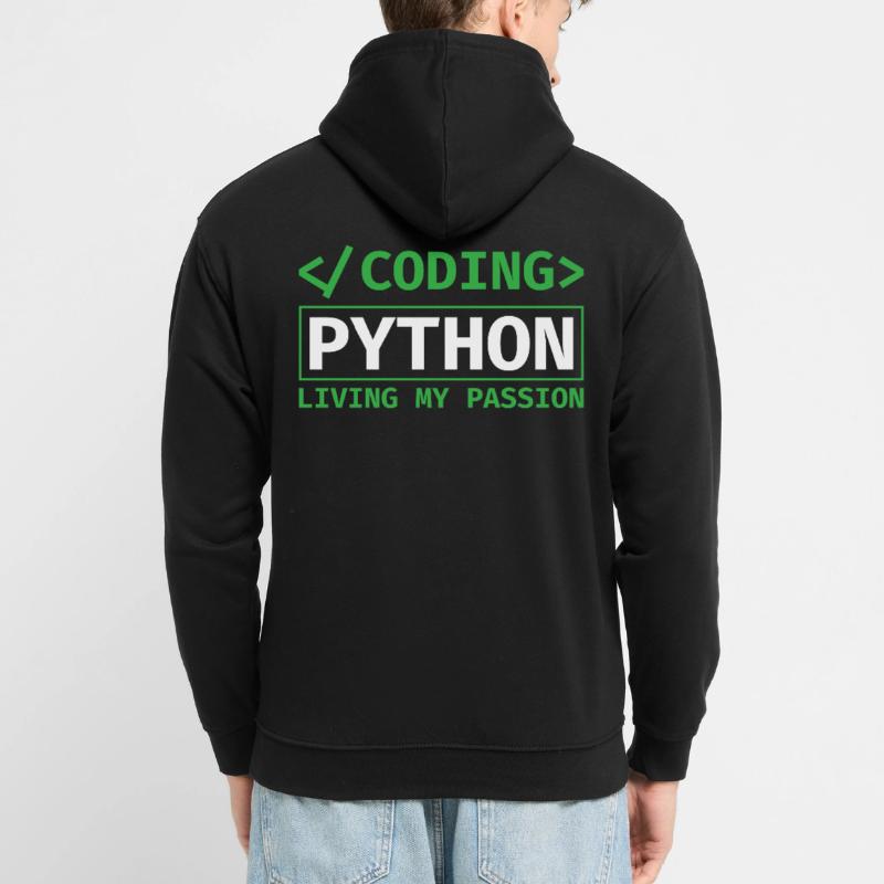 Coding Python, Living My Passion Coding Python Unisex Hoodie