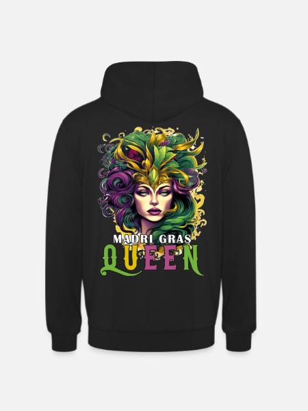 Masquerade Mardi Gras Queen Carnival Celebration - Unisex Hoodie - Schwarz