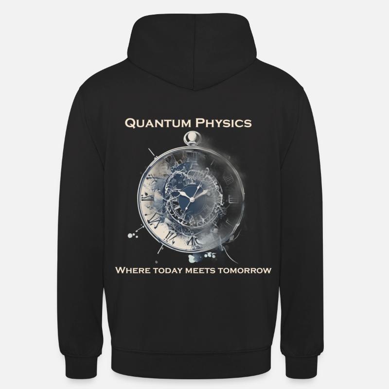 Relation d’incertitude d’horloge, physique quantique - Sweat-shirt à capuche unisexe - noir