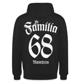 La Familia Mannheim 68 - Unisex Hoodie - Schwarz - Hinten - Michal (187cm)
