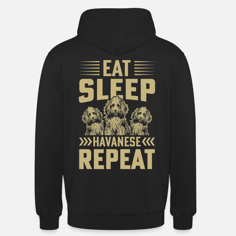Manger Dormir Havanais Répéter - Sweat-shirt à capuche unisexe - noir