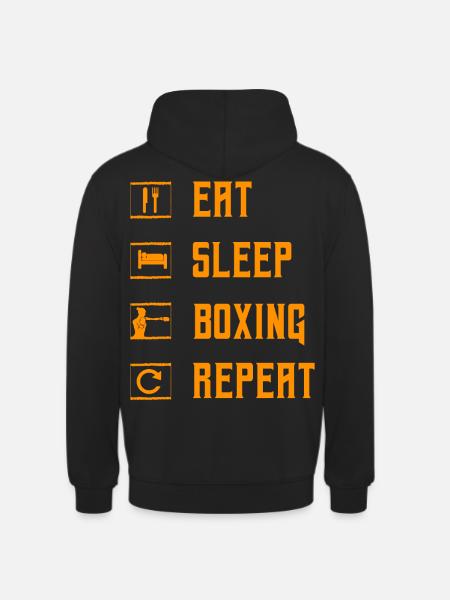 Eat Sleep Boxing Repeat - Unisex Hoodie - black