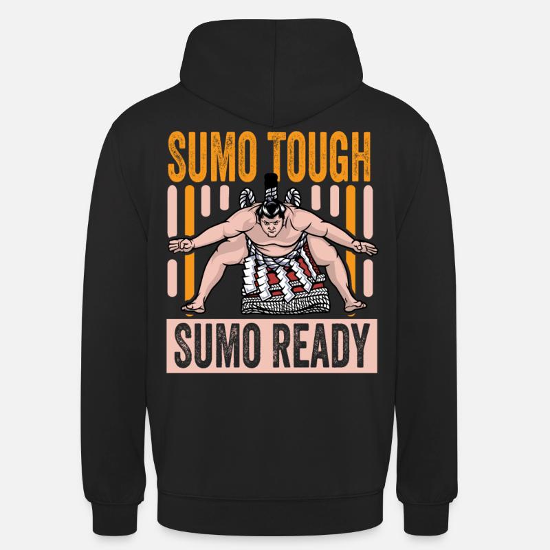 Sumo duro Sumo pronto per il sumo - Felpa con cappuccio unisex - nero