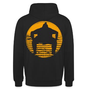 Sumo - Unisex Hoodie - black - Back - Michal (187cm)
