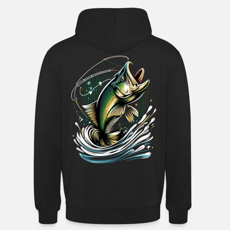 Poisson bar - Sweat-shirt à capuche unisexe - noir