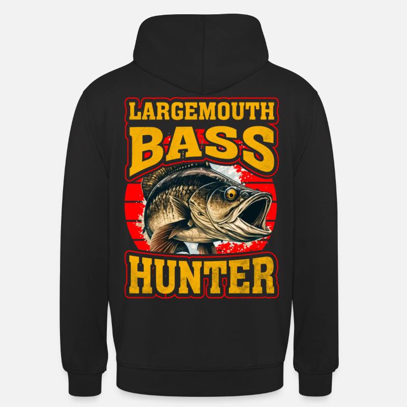 Chasseur d’achigan à grande bouche - Sweat-shirt à capuche unisexe - noir
