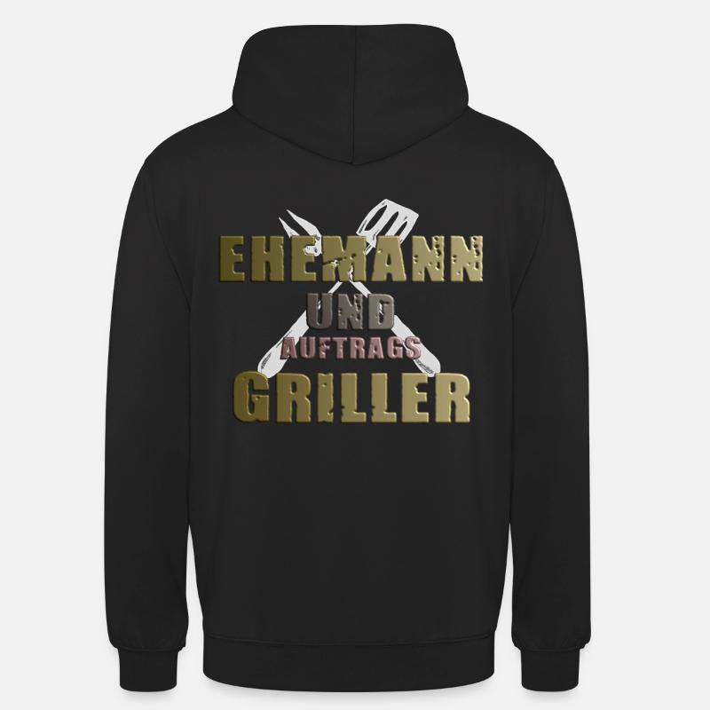 Grillshirt- Ehemann&Auftragsgriller Geschenk - Unisex Hoodie - Schwarz