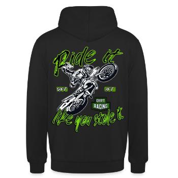 Motocross stuntman - Unisex Hoodie - black - Back - Michal (187cm)