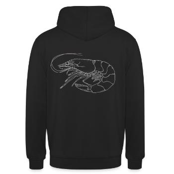 Crevette - Sweat-shirt à capuche unisexe - noir - Dos - Michal (187cm)