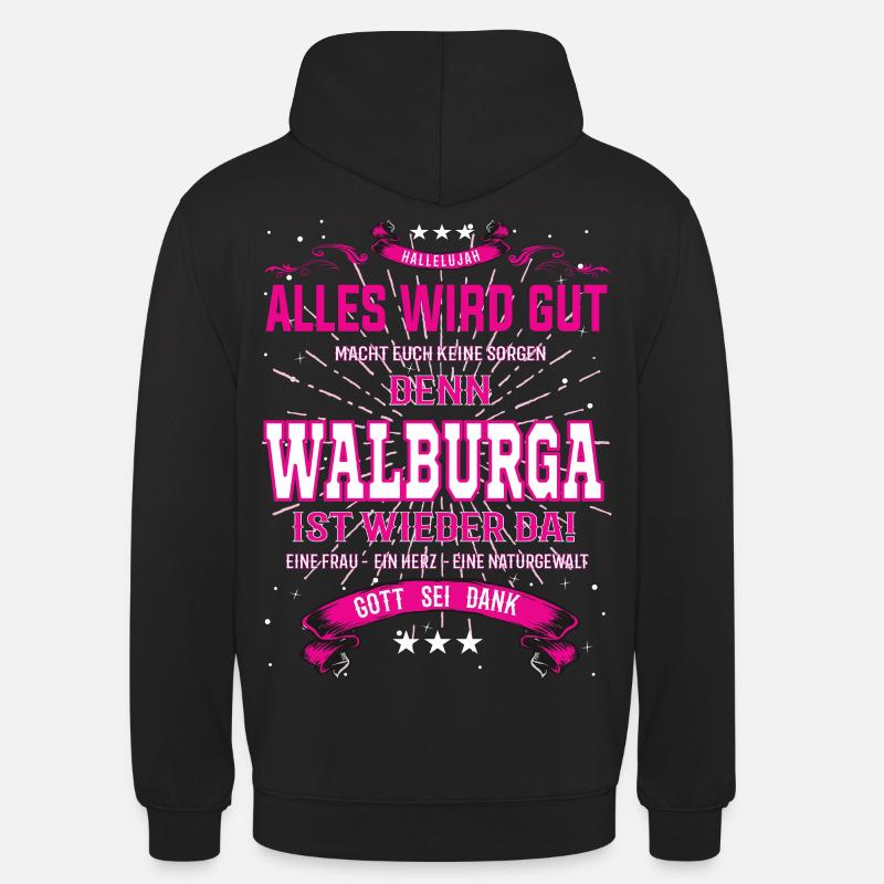Walburga Design, alles wird gut - Unisex Hoodie - Schwarz