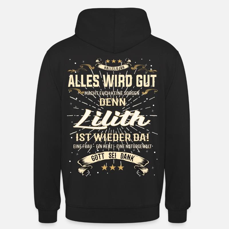 Lilith Design - Alles wird gut - Unisex Hoodie - Schwarz