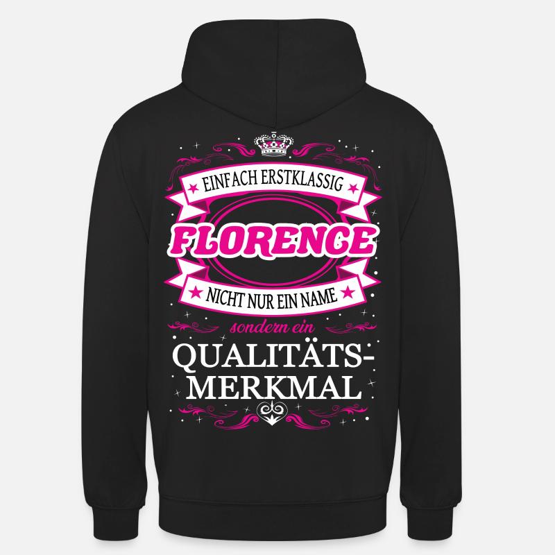 Caractéristique de qualité Florence tout simplement de première classe - Sweat-shirt à capuche unisexe - noir