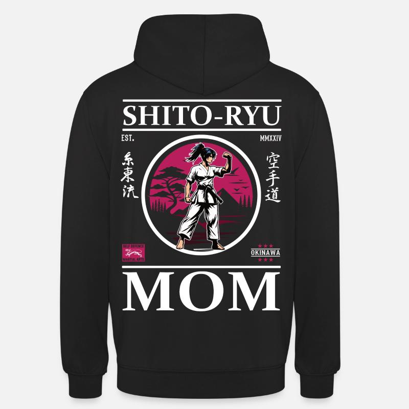 Maman Karaté Shito-Ryu - Sweat-shirt à capuche unisexe - noir