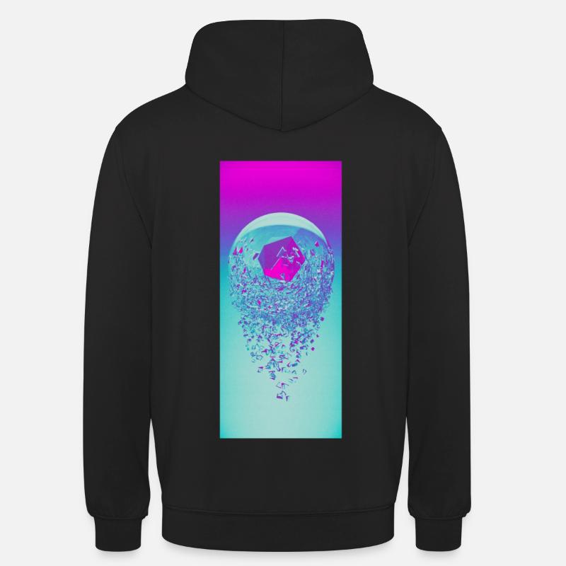 Neon Retro Splinter - Sweat-shirt à capuche unisexe - noir