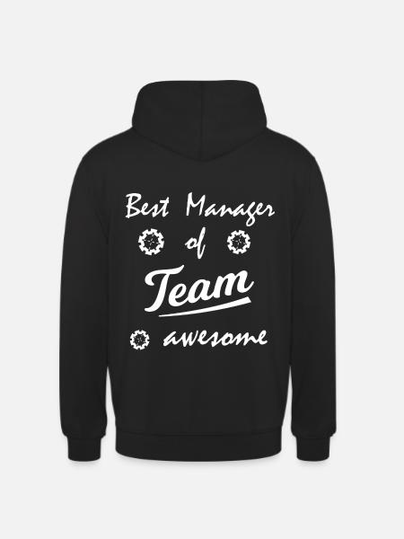 Le chef d’équipe - Sweat-shirt à capuche unisexe - noir