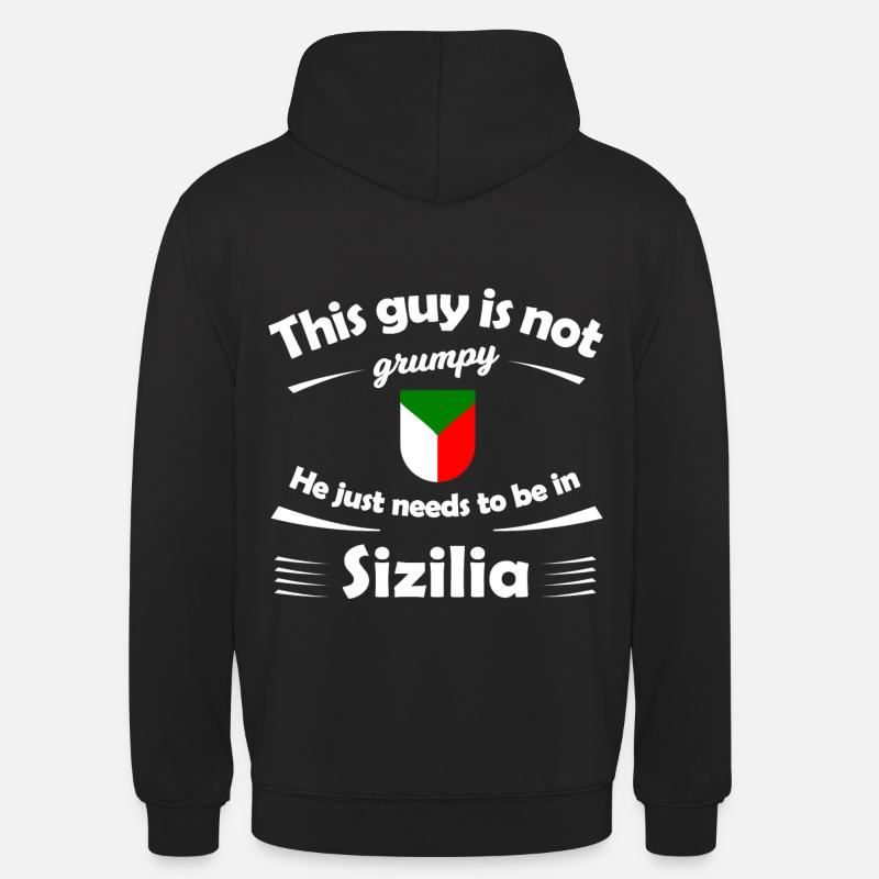 La nostalgie de la Sicile - Sweat-shirt à capuche unisexe - noir