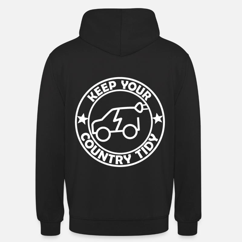 Les véhicules électriques - Sweat-shirt à capuche unisexe - noir