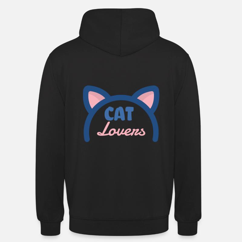 Amoureux des chats - Sweat-shirt à capuche unisexe - noir