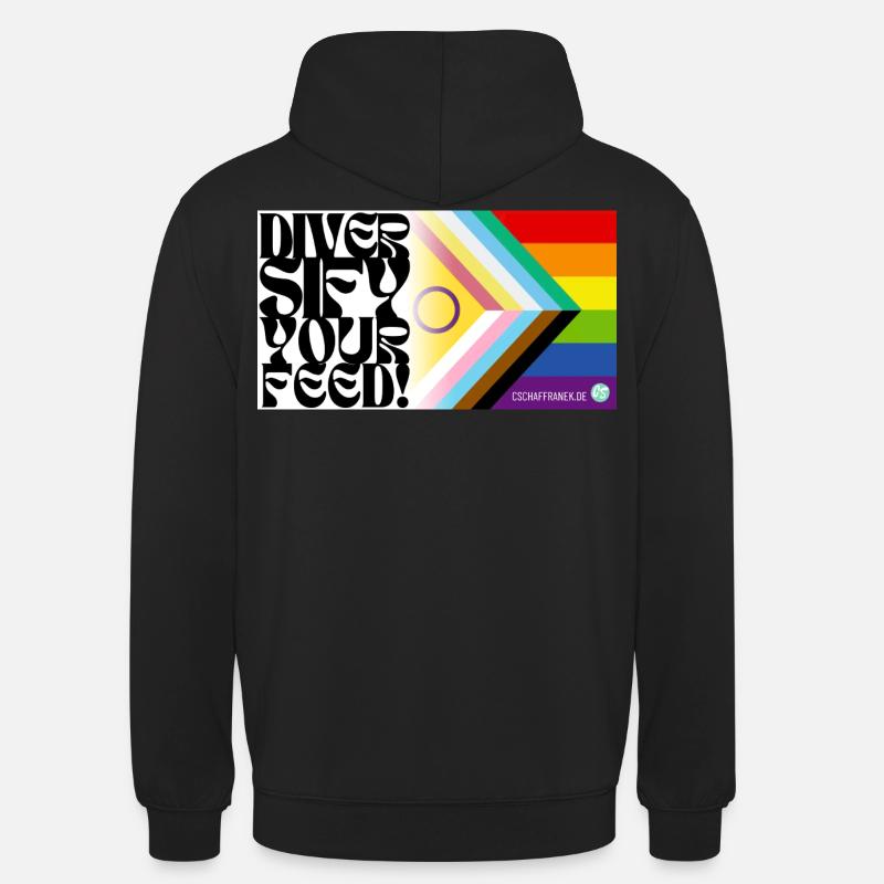 🌈♿ Fierté et handicap – y compris le drapeau - Sweat-shirt à capuche unisexe - noir