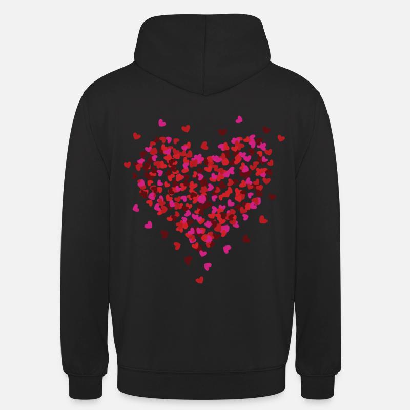 Saint-Valentin petits coeurs bombe aérosol - Sweat-shirt à capuche unisexe - noir