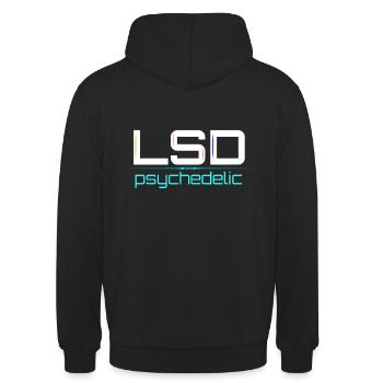 lsd psychedelic - Unisex Hoodie - Schwarz - Hinten - Michal (187cm)