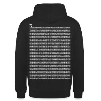 Nombre, PI, 3.14, mathématique, π - Sweat-shirt à capuche unisexe - noir - Dos - Michal (187cm)