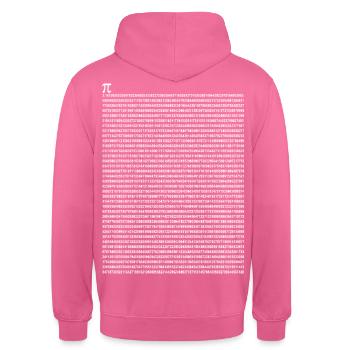 Nombre, PI, 3.14, mathématique, π - Sweat-shirt à capuche unisexe - rose - Dos - Michal (187cm)