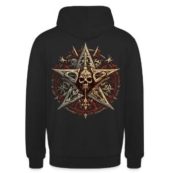 Pentagram Evil - Unisex Hoodie - black - Back - Michal (187cm)
