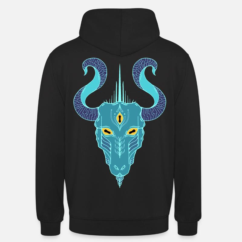 Cybergoat - Turquoise - Sweat-shirt à capuche unisexe - noir