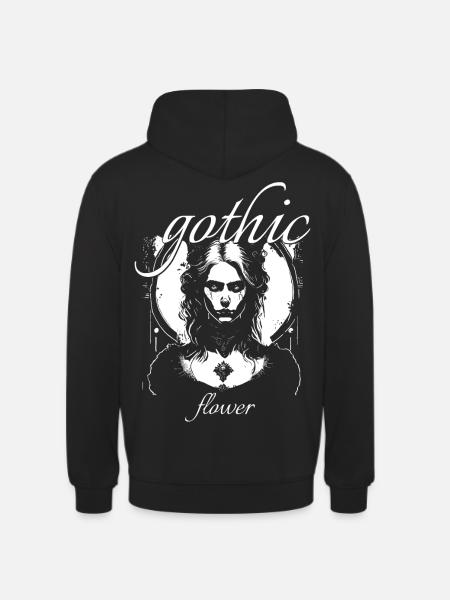 Fleur gothique - Sweat-shirt à capuche unisexe - noir