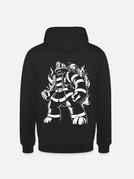 Pompier monstre - Sweat-shirt à capuche unisexe - noir