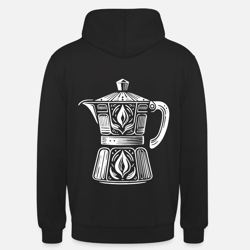 Cafetière - Sweat-shirt à capuche unisexe - noir