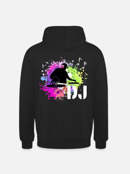 DJ disc jockey - Sweat-shirt à capuche unisexe - noir