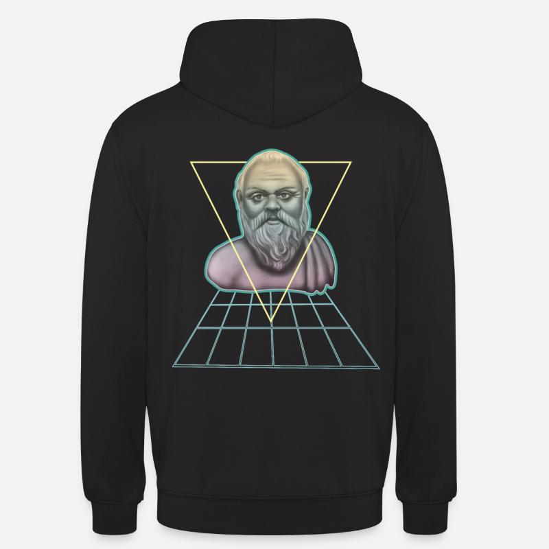 Socrate Philosophe grec moderne - Sweat-shirt à capuche unisexe - noir