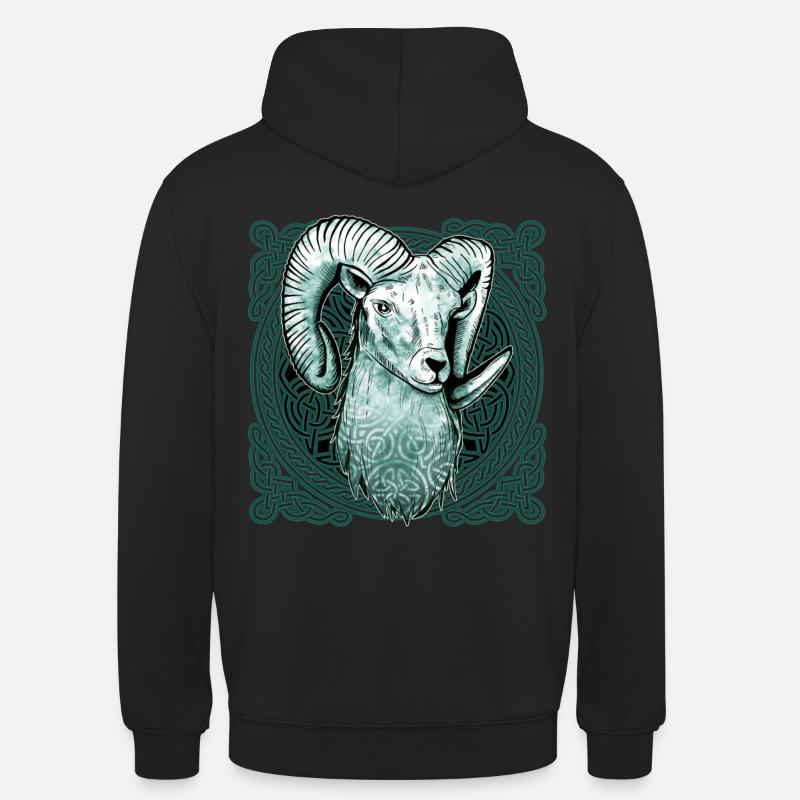 Widder Keltisches Knotenmuster - Unisex Hoodie - Schwarz