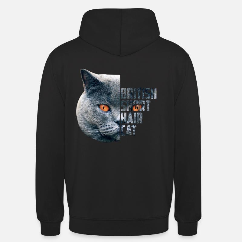 Britisch Kurzhaar Katze - BKH blue Geschenkidee - Unisex Hoodie - Schwarz