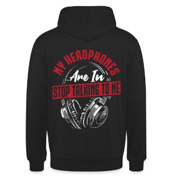 DJ Party Favors, Musique de club de danse, - Sweat-shirt à capuche unisexe - noir - Dos - Michal (187cm)
