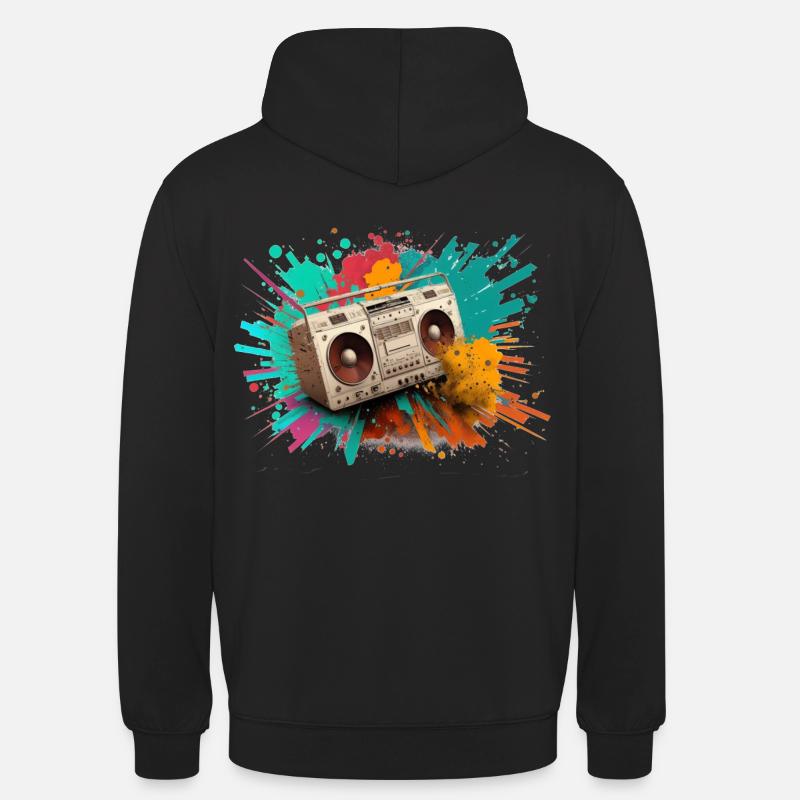 Stereo-Farbexplosion - Unisex Hoodie - Schwarz