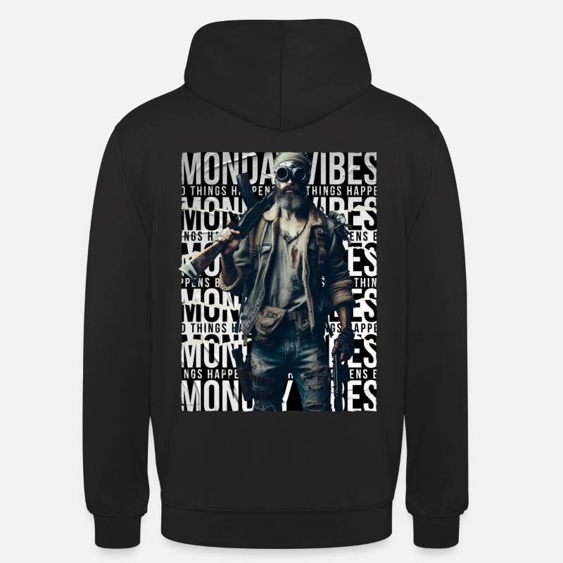 Ambiance du lundi - Sweat-shirt à capuche unisexe - noir