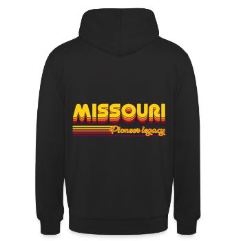 cooles Missouri USA Bundesstaaten Design - Unisex Hoodie - Schwarz - Hinten - Michal (187cm)