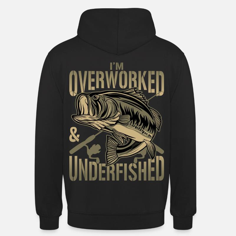 Cadeau de perche de pêche - Sweat-shirt à capuche unisexe - noir