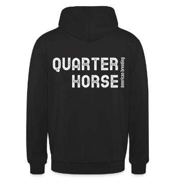 Quarter Horse American breeding Westernreiten QH - Sweat-shirt à capuche unisexe - noir - Dos - Michal (187cm)