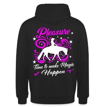 Pleasure western rider - Unisex Hoodie - black - Back - Michal (187cm)