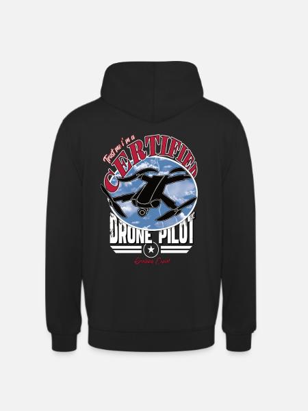 Certified Copter Drone Pilot Captain - Unisex Hoodie - black