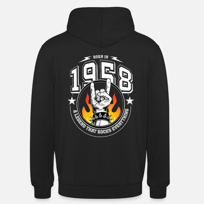 1958 Anniversaire, tout bascule - Sweat-shirt à capuche unisexe - noir