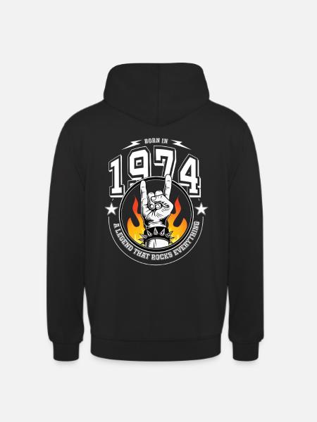 1974 Birthday, rocks everything - Unisex Hoodie - black