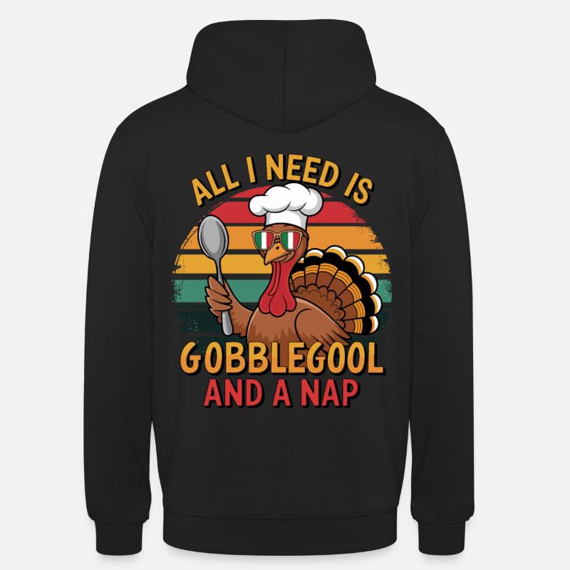 Dinde Thanksgiving Day Gobblegool - Sweat-shirt à capuche unisexe - noir
