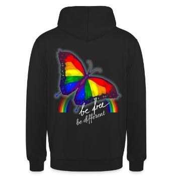 Gay Pride LGBT - Unisex Hoodie - Schwarz - Hinten - Michal (187cm)