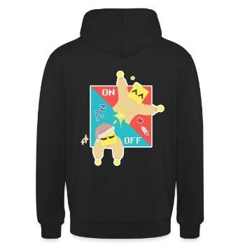 ON/OFF ☀️🌑 - Sweat-shirt à capuche unisexe - noir - Dos - Michal (187cm)