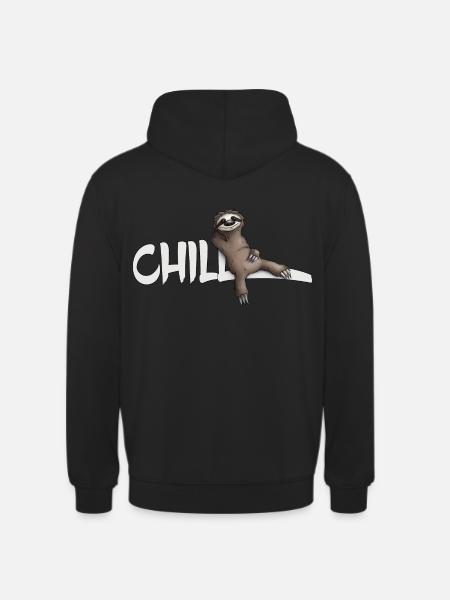 Chil paresse confortable dépendent refroidissement occasionnel - Sweat-shirt à capuche unisexe - noir